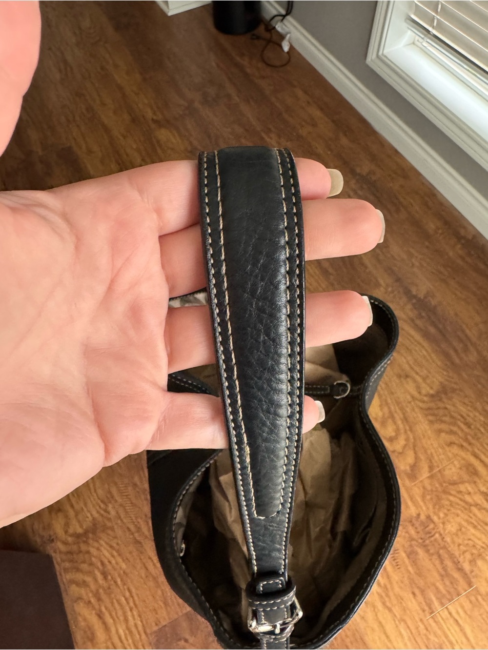 Coach Slouchy Black Pebbled Leather Shoulder Bucket Bag - Picture 13 of 13